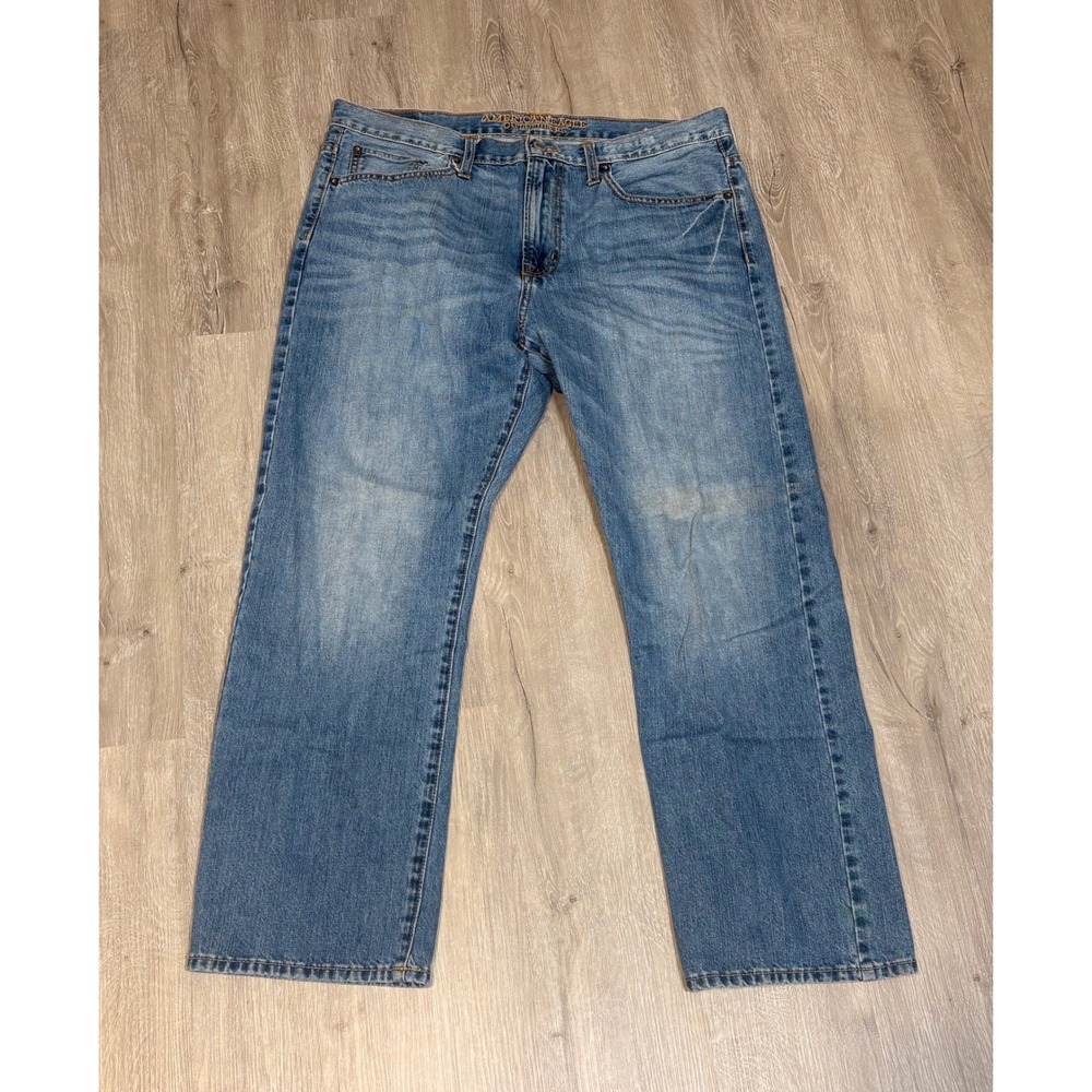 American Eagle Outfitters Mens Relaxed Straight Leg Jeans Medium Wash 36x30